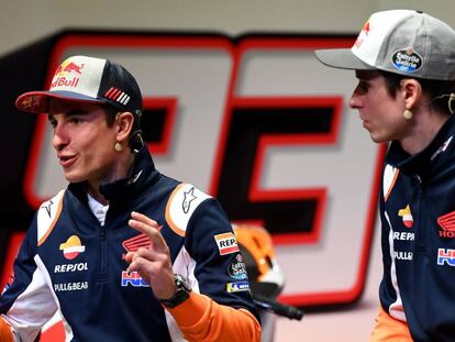 Marc y Alex Márquez, en el Campus Repsol.