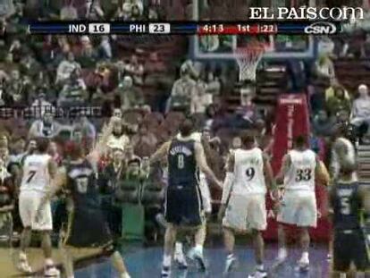 Samuel Dalembert had 18 points and 20 rebounds to lead the Philadelphia 76ers to a 99-94 win over the Indiana Pacers.