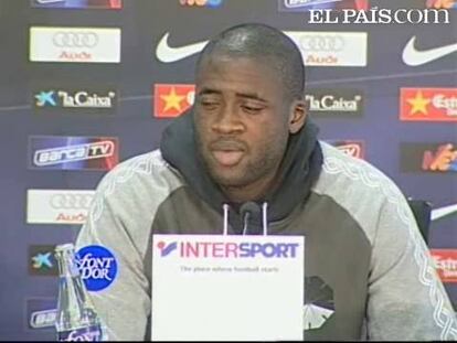 El centrocampista del FC Barcelona Touré Yaya aseguró hoy que el equipo blaugrana es "el mejor" actualmente, y destacó que ello se debe a los tres delanteros titulares.