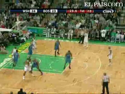 Eddie House sank five 3-pointers in the fourth quarter and the Boston Celtics beat the Wizards 115-107.