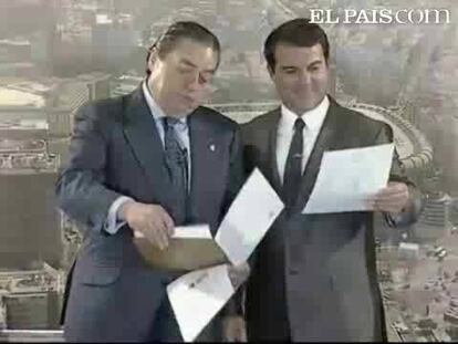 Boluda y Laporta, presidentes del Madrid y del Barcelona respectivamente, comparecieron ante los medios de comunicación antes de la comida entre las dos directivas. La cordialidad de la reunión fue la nota predominante. Boluda cree que quien gane hoy, ganará la liga. La comparencia finalizó con la entrega de un obsequio a Laporta, que ya es una tradición en los Madrid-Barça. El presidente blanco le regaló el ya mítico cartel de un clásico disputado en 1951. El resultado fue de 5-1 a favor del Real Madrid. Laporta ha cogido gustosamente el cártel, pero cuando ha visto el resultado se ha reído y ha dicho: "¿Es para meter presión? Espero que no se repita hoy."