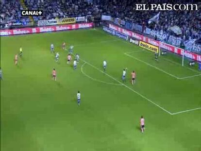 Messi acaba de cabeza con el Depor