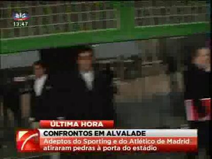 Enfrentamientos entre los hinchas del Atlético y del Sporting en Lisboa