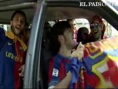 Las calles de Milán están ya teñidas de blaugrana