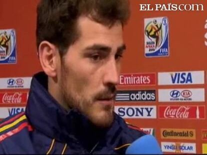 El portero de la selección lamenta la derrota ante Suiza. <strong>Todo sobre la <a href="http://www.elpais.com/deportes/futbol/mundial/seleccion/espana/">Selección Española</a> y el <a href="http://www.elpais.com/deportes/futbol/mundial/">Mundial de Fútbol</a></strong>
