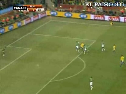 Brasil gana sin apuros a Costa de Marfil.  <strong>Resúmenes y goles: <a href="http://elpais-com.zproxy.org/deportes/futbol/mundial/videos/">Vídeos Mundial 2010</a></strong>