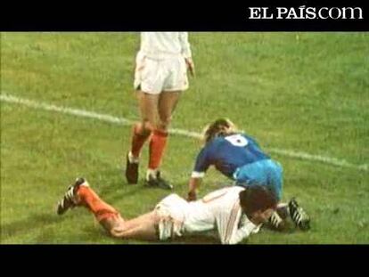 Holanda 2 - Brasil 0. El brasileño Luis Pereira, tras ser expulsado, llegó a insultar a la grada. Todo sobre el <strong><a href="http://www.elpais.com/deportes/futbol/mundial/">Mundial de Fútbol de Sudáfrica 2010</a></strong>