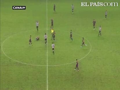 El Barça aprovecha la expulsión de Amorebieta para mostrar su gran superioridad ante el Athletic. <strong><a href="http://www.elpais.com/buscar/liga-bbva/videos">Vídeos de la Liga BBVA</a></strong>