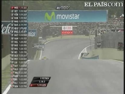 Hulkenberg logra su primera pole en la F-1, por delante de Vettel y Webber, y con Alonso en quinta posición