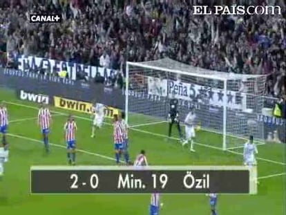 Con dos goles al inicio, el equipo de Mourinho gestiona el marcador de forma más contenida que de costumbre ante un Atlético que solo tuvo respuestas durante un tramo del primer tiempo.<strong><a href="http://www.elpais.com/buscar/liga-bbva/videos">Vídeos de la Liga BBVA</a></strong> 