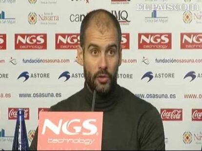 Pep Guardiola ofreció ayer un monólogo para justificar la actitud del Barcelona