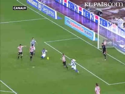 Dos errores de San José entregan el triunfo a la versión más rácana del equipo donostiarra. <strong><a href="http://www.elpais.com/buscar/liga-bbva/videos">Vídeos de la Liga BBVA</a></strong>