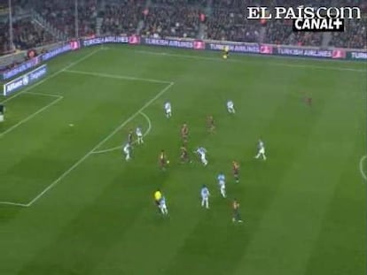 El Barça celebra el título de campeón de invierno con una goleada espectacular ante el Málaga. <strong><a href="http://www.elpais.com/buscar/liga-bbva/videos">Vídeos de la Liga BBVA</a></strong>