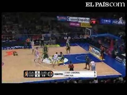 Marcelinho Huertas decide en el último segundo para Caja Laboral. San Emeterio, con 20 puntos, fue el mejor del encuentro. <strong><a href="http://www.elpais.com/buscar/acb/videos">Vídeos de la ACB</a></strong> 