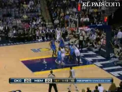 Gran victoria de los Grizzlies sobre los Thunder por 107 a 101. Mike Coley y Toy Allen, 20 puntos, junto a Marc Gasol, con 18, fueron las claves del triunfo de Memphis. <strong><a href="http://www.elpais.com/buscar/nba/videos">Vídeos de la NBA</a></strong>
