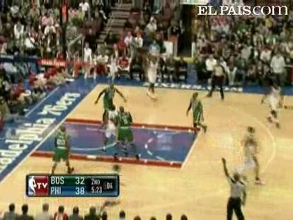 Iguodala deja en 11 puntos a Paul Pierce y Ray Allen se queda en tan solo cinco en la derrota de los Celtics ante los Sixers 89-86.
