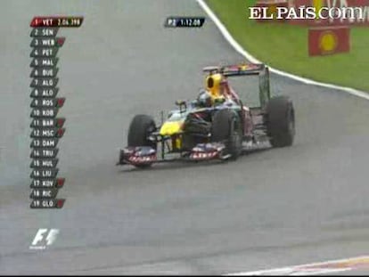 Alonso, segundo por detrás de Webber. <strong>Especial: <a href="http://www.elpais.com/deportes/formula1/">Mundial de Fórmula 1</a></strong>      