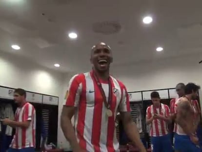 La fiesta del Atlético después de ganar la Liga Europa