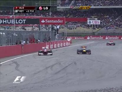 GP de Alemania: la victoria de Alonso y el polémico adelantamiento de Vettel