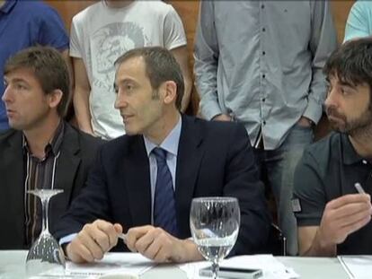 Jofresa, Llorente y Navarro, durante la rueda de prensa.
