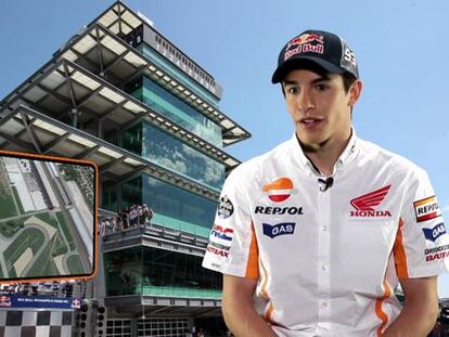 Marc Márquez analiza el circuito de Indianápolis