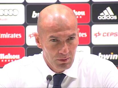 Zidane durante la rueda de prensa.