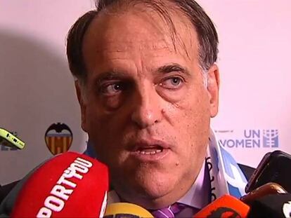 Javier Tebas, presidente de la LFP.