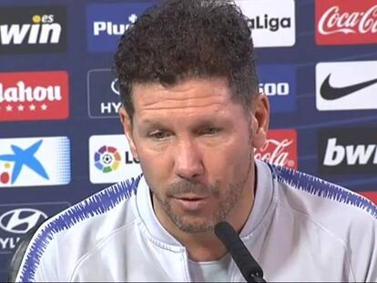 Simeone: “El Madrid está manejando muy bien la ausencia de Cristiano Ronaldo”