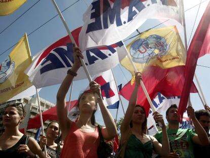 Seguimiento desigual en la huelga de Grecia convocada por el Primero de mayo