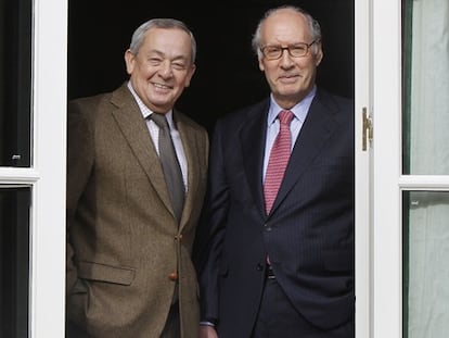 Carlos Solchaga y Miguel Boyer, en 2012.