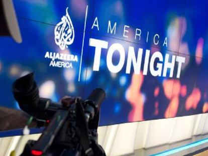 Estudio de Al Jazeera America en el Newseum de Washington.