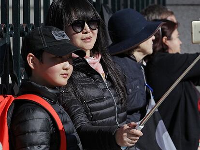 Turistas en el centro de Madrid.