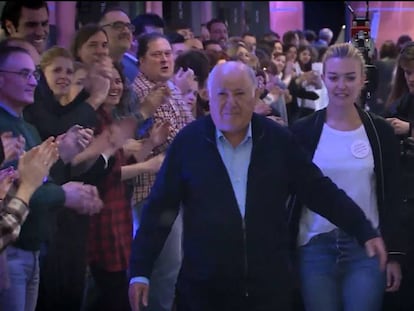 Amancio Ortega en su fiesta de cumpleaños en Inditex
