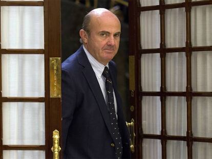 De Guindos en el Congreso de los Diputados.