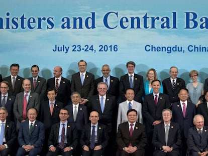 Participantes de la reunión del G20 en Chengdu (China).
