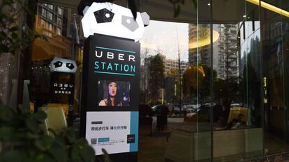 Estación de Uber en Chengdu, en la provincia china de Sichuan.