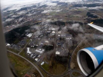 Vista desde un avión Airbus A321.