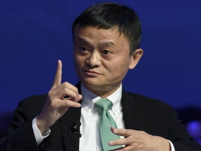 El fundador de Alibaba, Jack Ma, en Davos.