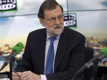 Mariano Rajoy, durante la entrevista en el programa 'Más de uno' de Onda Cero.