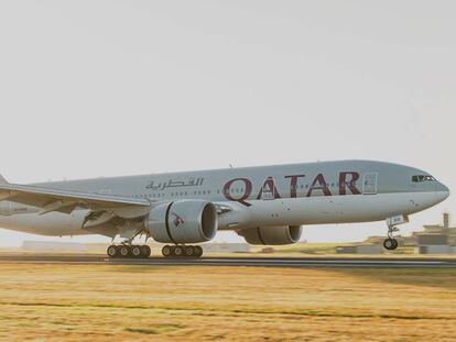 El avión que estrena el trayecto entre la capital de Nueva Zelanda y Doha.