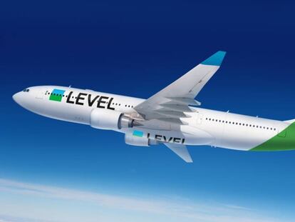 El Airbus con el que operará la nueva marca 'low cost' de IAG, Level.