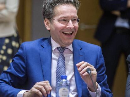 Dijsselbloem, durante el Eurogrupo este lunes. Vídeo: el presidente del Eurogrupo se niega a disculparse.