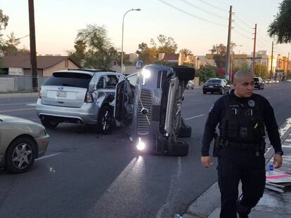 Accidente de un coche de Uber en Tempe (Arizona).