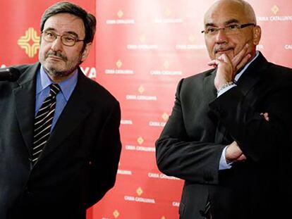 Narcís Serra (izquierda) y Adolf Todó en 2010. Marcel·lí Sàenz.