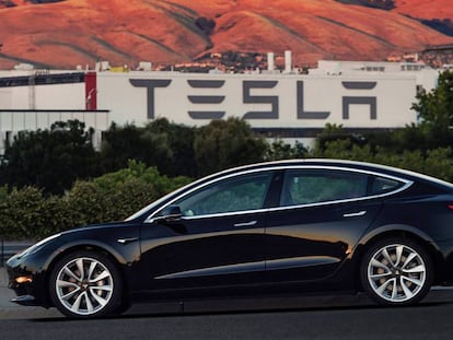 Model 3 en la fábrica de Tesla en Fremont (California).
