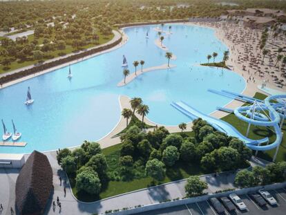 Playa artificial que planea construir Rayet en Alovera.