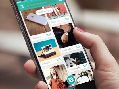 Un usuario utilizando Wallapop.
