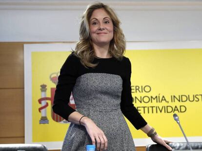 La secretaria de Estado del Tesoro, Emma Navarro, el pasado mes de enero. En vídeo, Íñigo Méndez de Vigo anuncia la candidatura de Navarro.