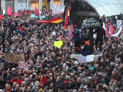 Manifestación de pensionistas en Madrid.