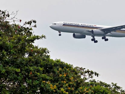 Imagen de un avión Airbus de Singapore Airlines.